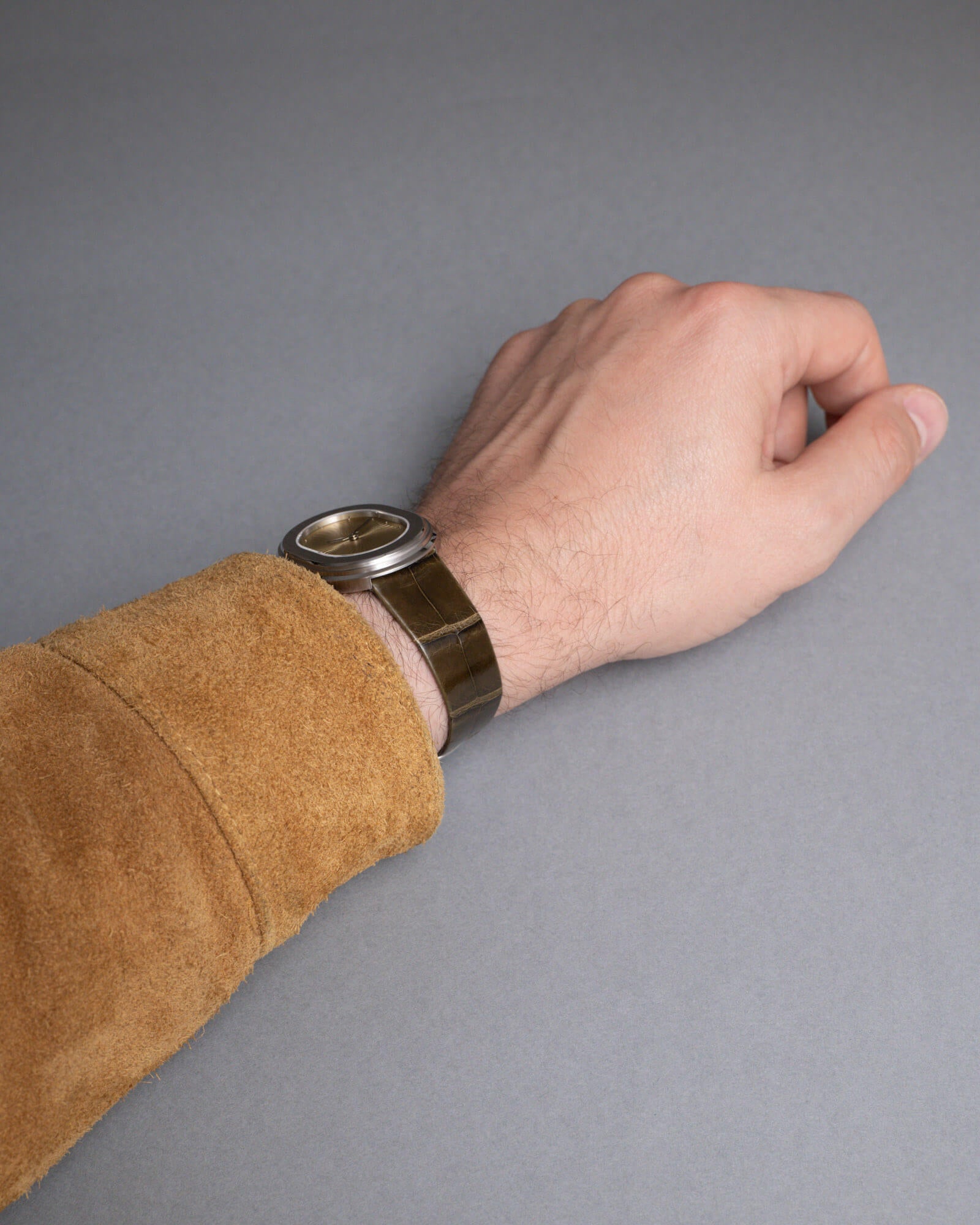 Bracelet 'Parade' – Alligator Olive